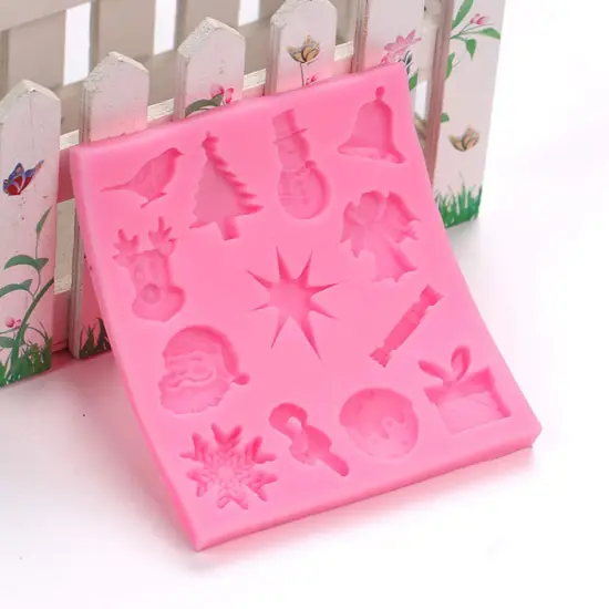Christmas Silicone Mold Assorted Holiday Shapes for Candy Chocolate & Baking {5}