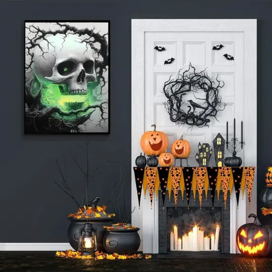 Skull Diamond Art Kits for Adults Halloween {2}