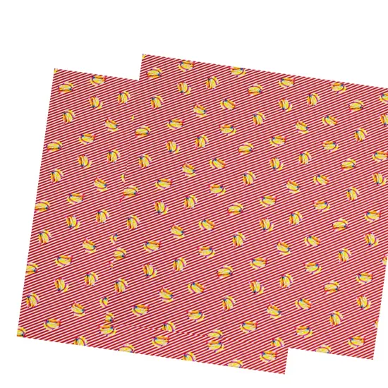 Bananas Red Stripes Printed Spandex Fabric {6}