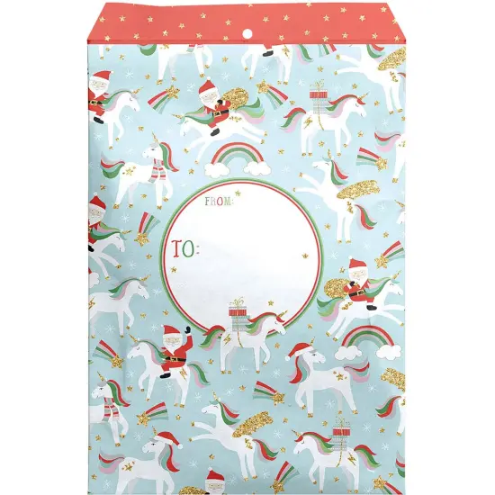 Pack/6: Merry Unicorns Theme Mailing Envelope - 11 x 1/2 x 15-1/2" {1}