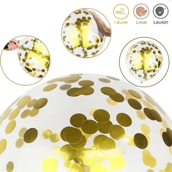 Balloons Green Gold White, 35pcs Dark Green White Metallic Chrome Green Gold Confetti Latex Balloons, Green Party Balloons Kit for Jungle Safari Dinosaur Birthday Party Wedding Baby Shower Decorations {3}