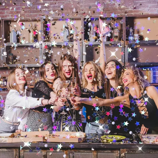 3000 Pcs Glitter Star Confetti With Diamond - 30g 6mm Metallic Foil Sprinkles Table Glitter, Twinkle Sequins Scatter Stars for Birthday Party, Halloween, Christmas Decoration {5}