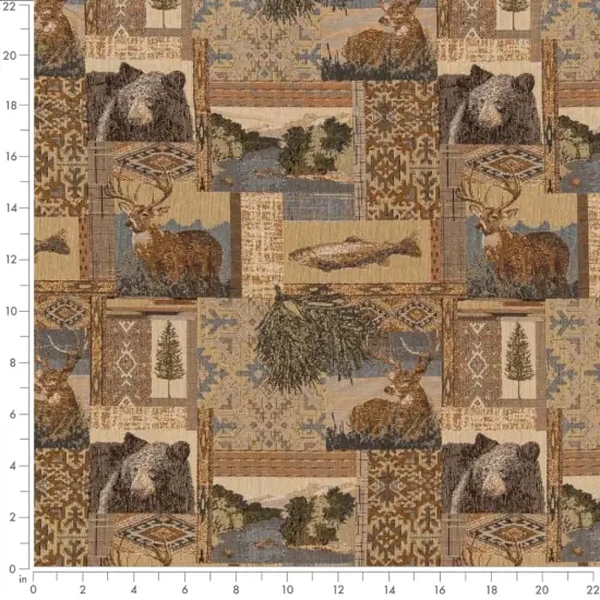 Nature Beige - Brown Novelty Upholstery Fabric 54 Inches" {3}