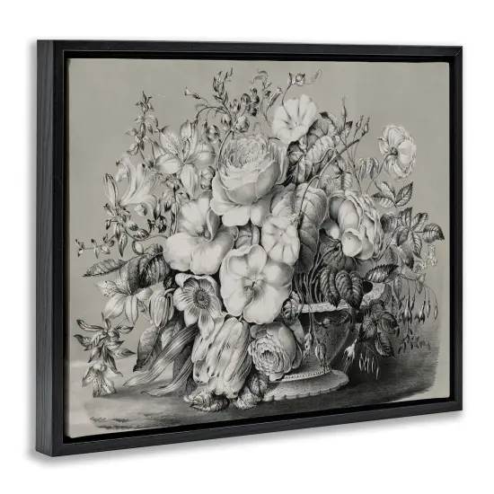 Stupell Industries Vintage Assorted Flowers Still Life Floating Frame By Lettered and Lined {2}