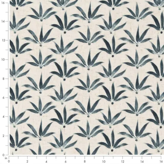 Upholstery Fabric - Blue Leaves Upholstery Fabric 54 Inches" {4}