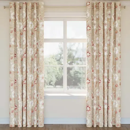 Upholstery Fabric - Coral & Peach,Red & Burgundy Floral Upholstery Fabric 54 Inches" {2}