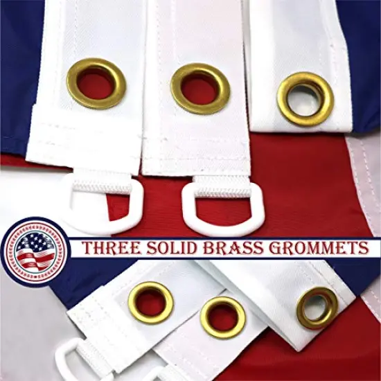 G128 American Flag Nylon Embroidered 6x10 Ft {2}