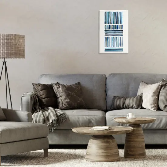 Stupell Industries Linear Cool Tone Stripes Wall Plaque By Hannah Dawson {2}