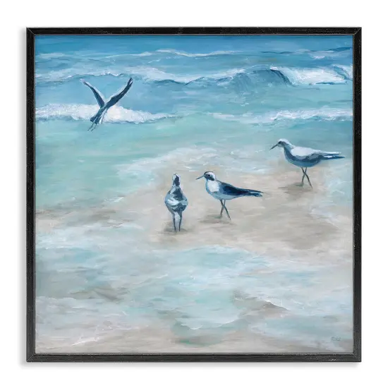 Stupell Industries Coastal Seagulls on Beach Framed Giclee By Marilyn Dunlap {1}