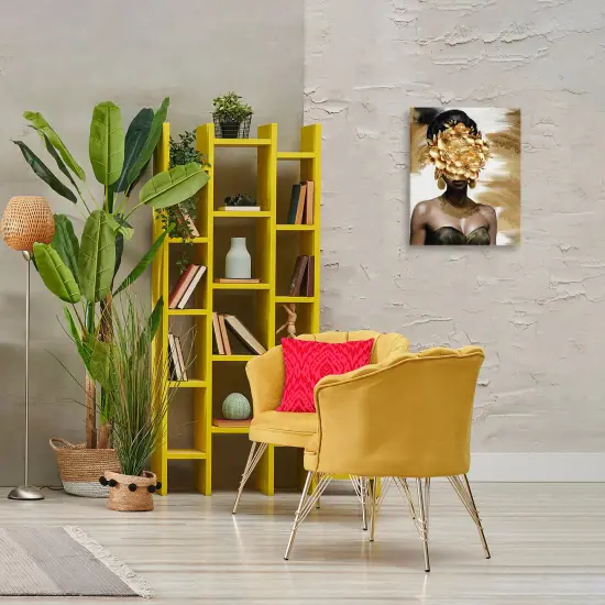 Stupell Industries Golden Gaze Female Portrait Canvas By Kim Allen {2}