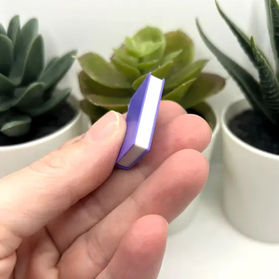 3D Purple Book Charms, 27x18mm {4}