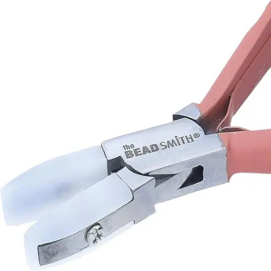 The Beadsmith Satin Touch Round Nose Pliers, 5.75 inches (145mm) with polished steel head, comfortable contoured grip handles and double-leaf springs, tool for jewelry making {3}