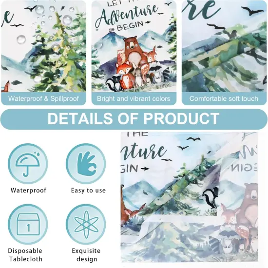 Adventure Awaits Baby Shower Tablecloth {3}