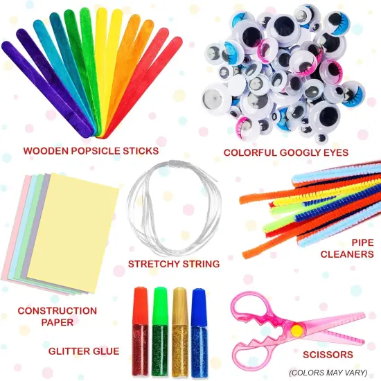 Mega Kids Crafts and Art Supplies Jar Kit - 1000+ Piece Set {5}
