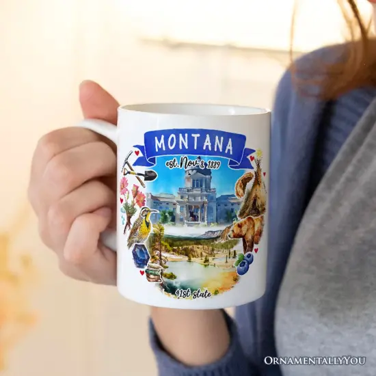Artistic Montana State Themes and Landmarks Mug {2}