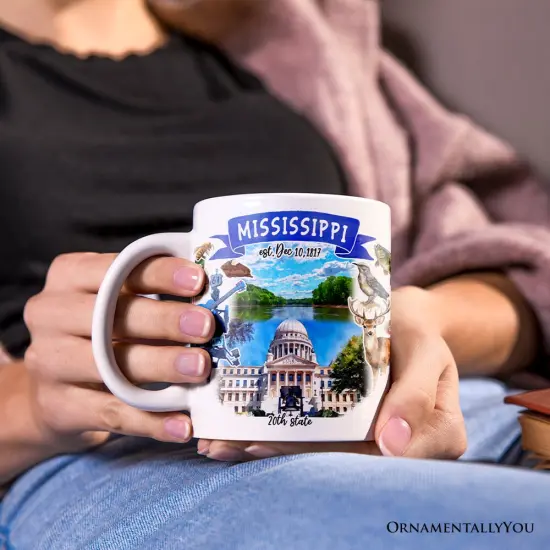 Artistic Mississippi State Themes and Landmarks Mug {1}