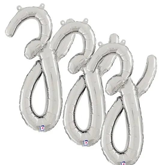 Betallic&reg; 24 inch Script Letter Z Silver Air Fill Only {4}