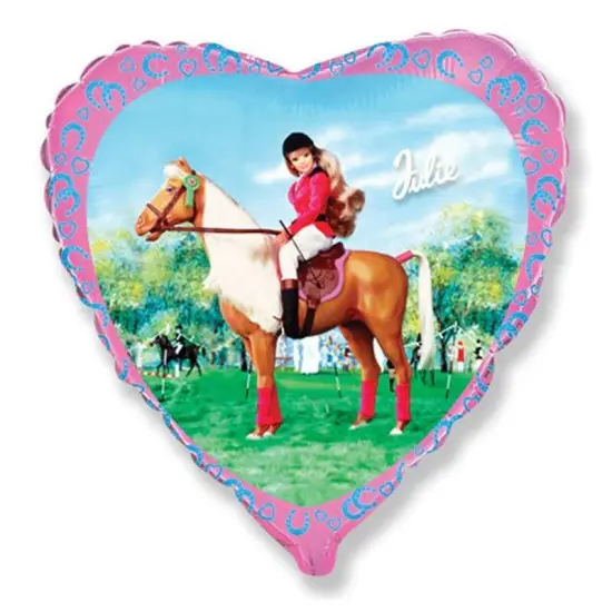 18" Barbie on Julie Horse Foil Balloon Barbie Party Decor {1}