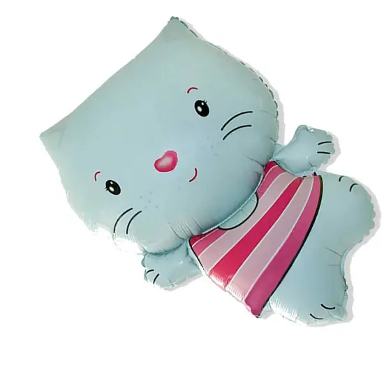 Little Cat Blue Foil Balloon Large Shape 31" {4}