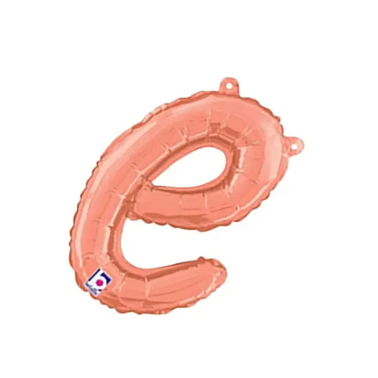 Betallic&reg; 14 inch Script Letter E Rose Gold Air Fill Only {5}