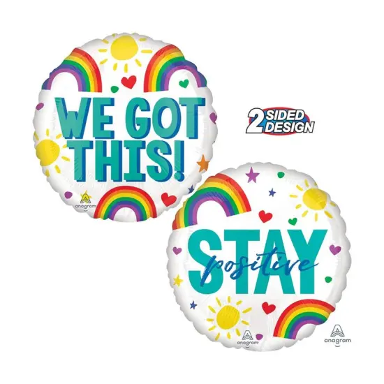 Anagram&reg; Stay Positive We Got This Balloon 18 Inch {1}