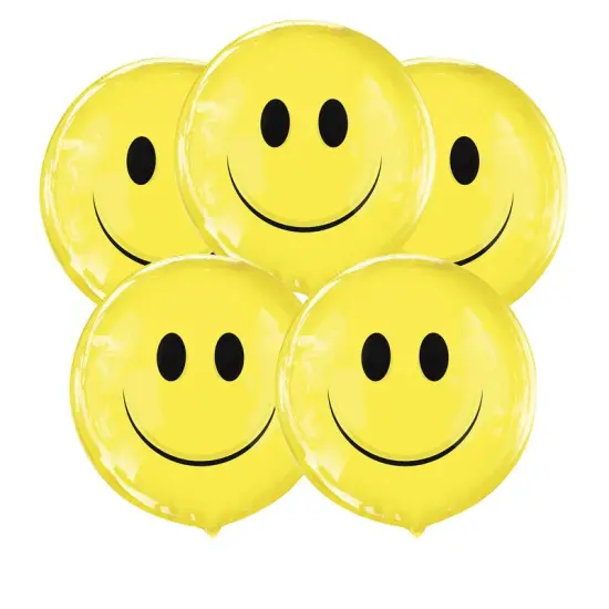 Smile Face Gelliball 18 Inch Plastic Balloon {1}