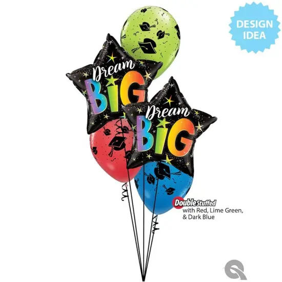 Qualatex&reg; 20 Inch Dream Big Rainbow Stars Balloon {5}