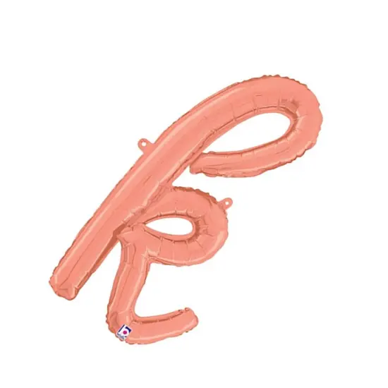 Betallic&reg; 24 inch Script Letter K Rose Gold Air Fill Only Balloon {5}