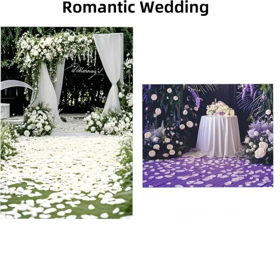 300Pcs Silk Ivory Rose Petals,Artificial Flowers Petals Romantic Night Decoration for Wedding {3}