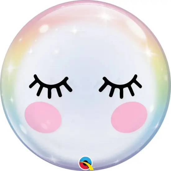 22" Bubble Eyelashes Unicorn Themed Foil Balloon {1}