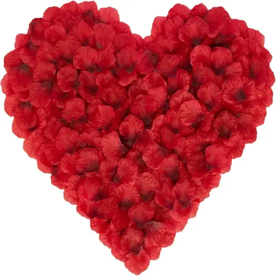 3000 PCS Dark Red Artificial Silk Rose Petals for Romantic Night, Wedding, Party, Anniversary Flower Decorations {2}