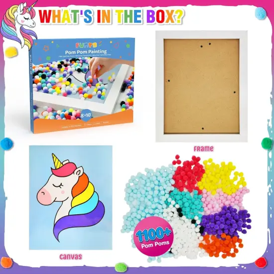Unicorn Pom Pom Painting Art Craft Kit {2}