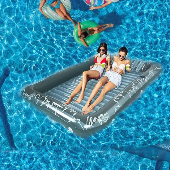 Inflatable Pool Float for Lazy Summer Days | Blue (Clear) {5}