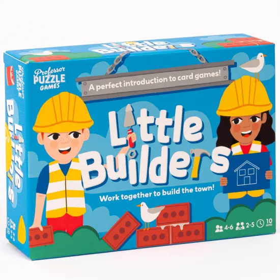 Professor Puzzle: Little Builders - Memory & Collection Card Game, Work Together To Build The Town, Ideal Starter Game, Teamwork, Kids 4+, 2-5 Players {1}