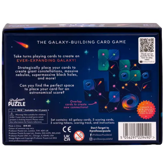 Professor Puzzle: Outer Space - The Galaxy-Building Card Game, Strategy Tile Laying, Build Connections To Score, Family Ages 12+, 2-5 Players, 30 Min {3}