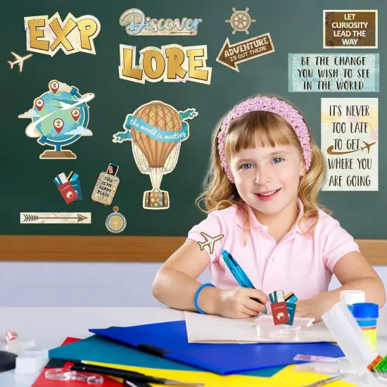 27 Pieces Travel Cutouts Bulletin Board Set {4}