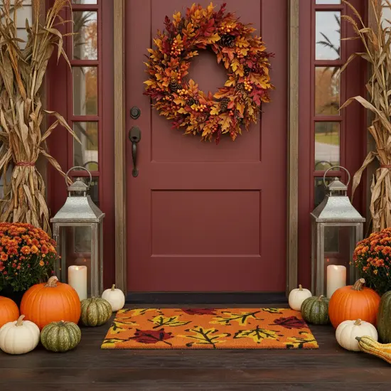 Fall Leaves Doormat {5}