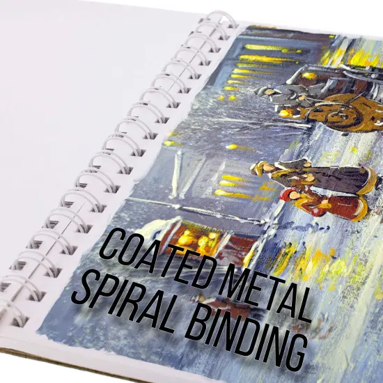 11x14" Premium Heavy-Weight Acrylic Painting Paper Pad, 246lb (400gsm), 2 Pack, 12 Sheets, Spiral Bound, for Acrylic Paint {4}