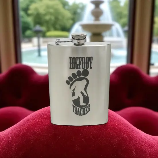 8oz Bigfoot Tracker Stainless Steel Flask {2}