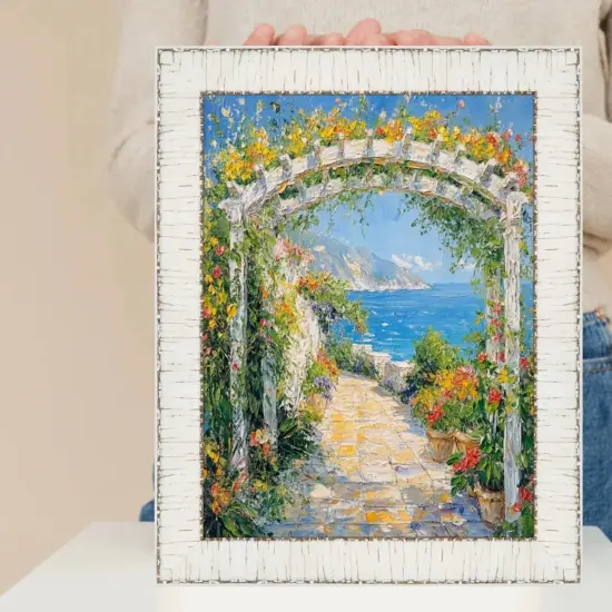 White Birch Wood Scoop Picture Frame 13x13 frame {3}