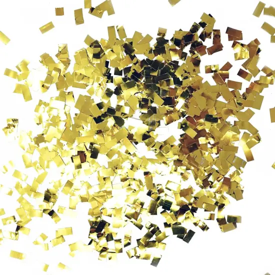 Premium Shredded Squares Tissue Paper Party Table Confetti - 50 Grams (Gold Mylar Flakes) {1}