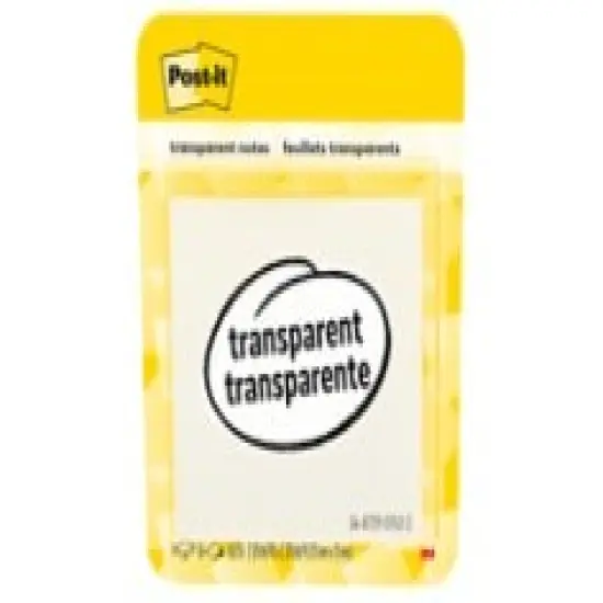 Post-it® Transparent Note 600-TRSPT-WM, 2-7/8 in x 2-7/8 in (73 mm x 73 mm) {1}