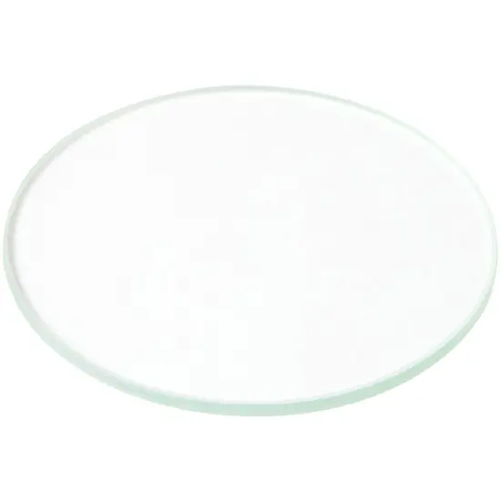 Plymor 3" Round, 3mm Thick Non-Beveled Clear Glass Circle {1}