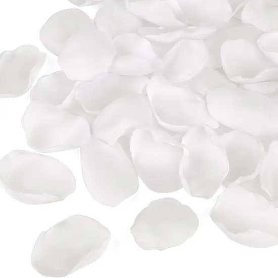 Artificial White Rose Petals 300pcs Silk Rose Petals Fake Flower Petals for Wedding Flower Girl Basket Valentines Day Anniversary Proposal Ceremony Romantic Night Party Decoration {1}