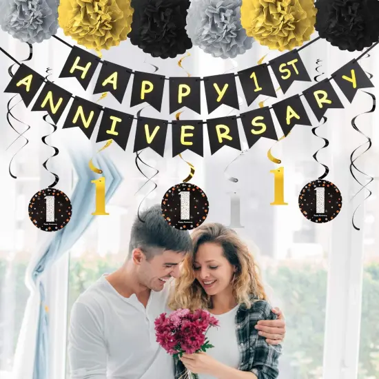 1 Year Anniversary Decorations Kit {4}