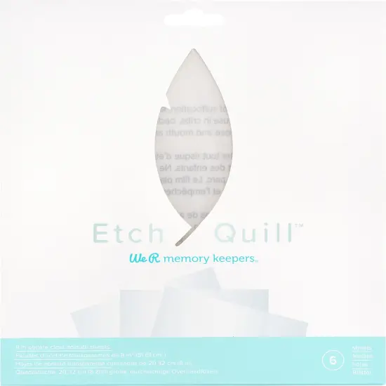 We R Etch Quill Plastic Sheets 8"X8" 6/Pkg {1}