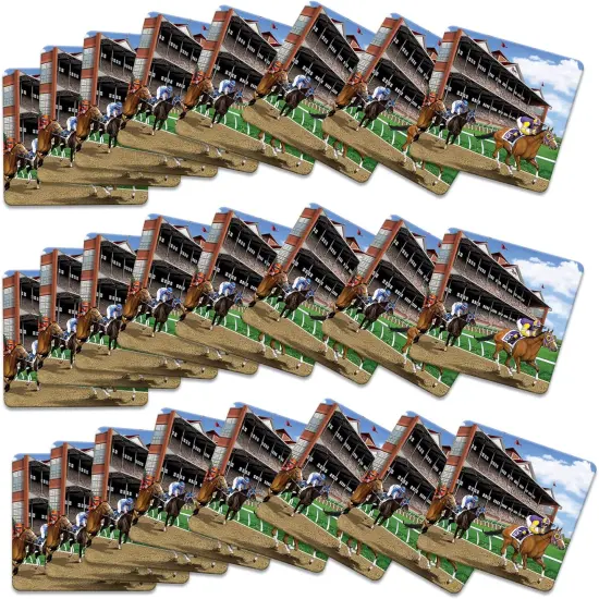 24 Piece 3.25" Square Horse Drink Coasters {1}