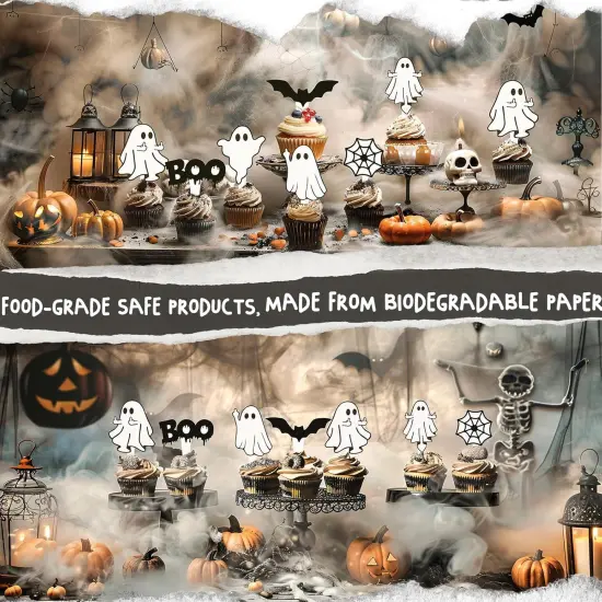 Ghost Cupcake Toppers {6}