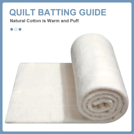 3 Pcs Natural Cotton Quilt Batting Heat Resistant Batting Warm White (40 x 40 Inch) {2}