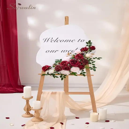 Artificial Flowers Silk Fake Flowers Roses for DIY Wedding Bouquets {4}